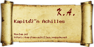 Kapitán Achilles névjegykártya